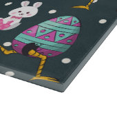 ハッピーイースターの日 – おもしろい Bunny Wishesパターン カッティングボード (角)