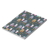 ハッピーイースターの日 – おもしろい Bunny Wishesパターン ノートパッド (回転)