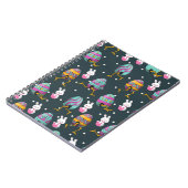 ハッピーイースターの日 – おもしろい Bunny Wishesパターン ノートブック (左側)