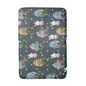 ハッピーイースターの日 – おもしろい Bunny Wishesパターン バスマット (正面縦)