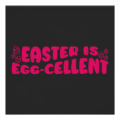 ハッピーイースターの日 – かわいい卵 ポスター (正面)