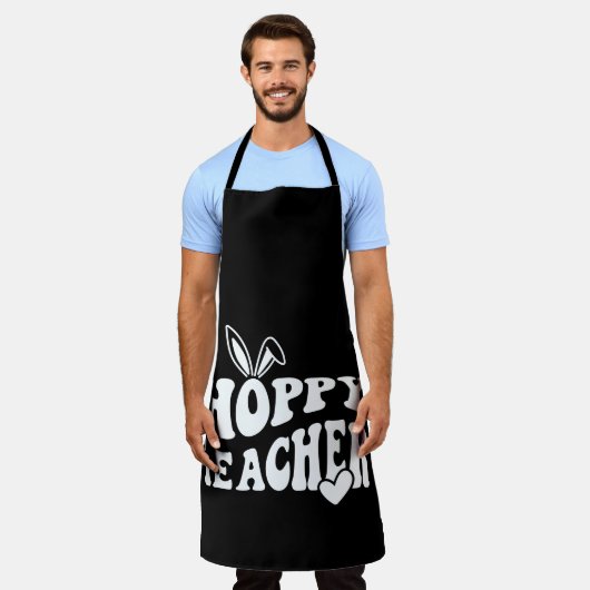 ハッピーイースターの日 – イースターエッグカワイ エプロン (着用した状態)