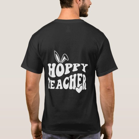 ハッピーイースターの日 – イースターエッグカワイ Tシャツ (裏面)