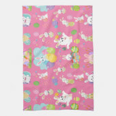 ハッピーイースターの日 – パタおもしろいーンバニーと卵 キッチンタオル (縦)