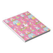 ハッピーイースターの日 – パタおもしろいーンバニーと卵 ノートパッド (アングル)