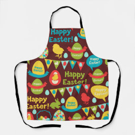 ハッピーイースターの日 – パタンバニーと卵イースター エプロン