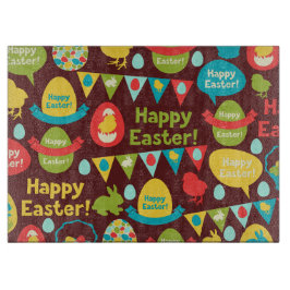 ハッピーイースターの日 – パタンバニーと卵イースター カッティングボード