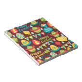 ハッピーイースターの日 – パタンバニーと卵イースター ノートパッド (アングル)