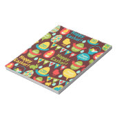 ハッピーイースターの日 – パタンバニーと卵イースター ノートパッド (回転)