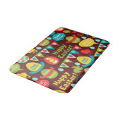 ハッピーイースターの日 – パタンバニーと卵イースター バスマット (アングル)