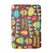 ハッピーイースターの日 – パタンバニーと卵イースター バスマット (正面縦)