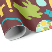 ハッピーイースターの日 – パタンバニーと卵イースター ラッピングペーパー (ロールコーナー)