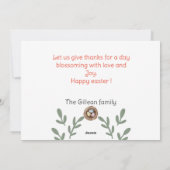 ハッピーイースターの日、家族へのハッピーイースター3写真 シーズンカード (裏面)