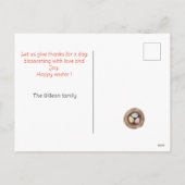 ハッピーイースターの日、家族へのハッピーイースター3写真 シーズンポストカード (裏面)