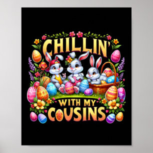 ハッピーイースターの日Chillin'私のいとこイースターダ ポスター