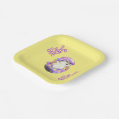 ハッピーイースターの来うさぎ ペーパープレート (傾斜あり)