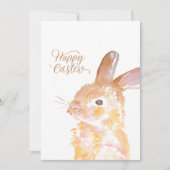 ハッピーイースターの水色かわいいバニー シーズンカード (正面)