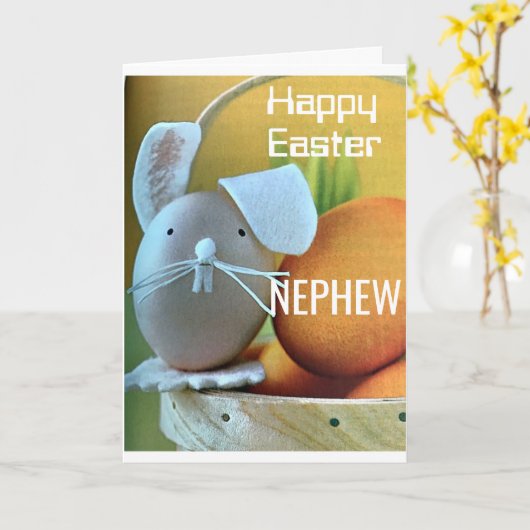 ***ハッピーイースターの甥***お前は卵が一つ!!! カード (黄色い花)