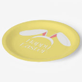 ハッピーイースターの白耳 ペーパープレート (アングル)