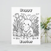 ハッピーイースターの色付けページ (スタンド正面)