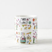 ハッピーイースターの芸術 コーヒーマグカップ (中央)