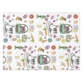 ハッピーイースターの芸術 テーブルクロス (正面(横))