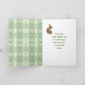 ハッピーイースターの親友のかわいいバニーウサギ シーズンカード (内部)