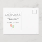 ハッピーイースターの誕生日は写真と可愛いバニーを願う シーズンポストカード (裏面)