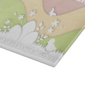 ハッピーイースターの雛と卵のパステルカラー カッティングボード (角)