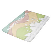 ハッピーイースターの雛と卵のパステルカラー バスマット (アングル)