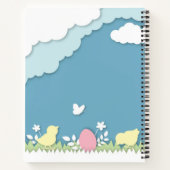 ハッピーイースターの雛と卵の自然 ノートブック (裏面)