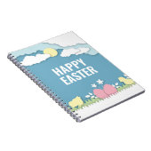 ハッピーイースターの雛と卵の自然 ノートブック (右側)