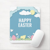 ハッピーイースターの雛と卵の自然 マウスパッド (マウス)