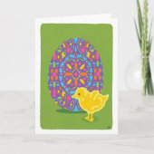ハッピーイースターの雛と卵 カード (正面)
