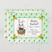 ハッピーイースターの願いパーソナライズされた ポストカード (正面/裏面)