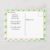 ハッピーイースターの願いパーソナライズされた ポストカード (裏面)