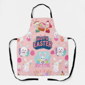 ハッピーイースターの願い – パターおもしろいンバニーイースター エプロン (正面)
