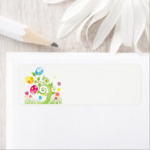 ハッピーイースターの飾り卵の木 ラベル (インサイチュ)