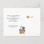 ハッピーイースターの鳥とバニー シーズンポストカード (裏面)