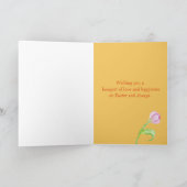 ハッピーイースターのGrandnieceのバニーウサギのチューリップ カード (内部)