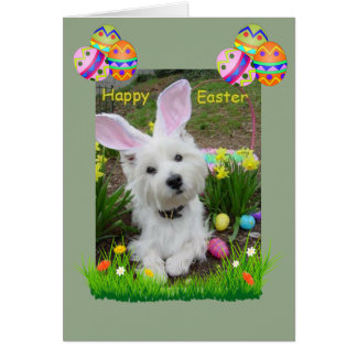 ハッピーイースターのWestieカード