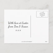 ハッピーイースターはがき明るい花模様 シーズンポストカード (裏面)