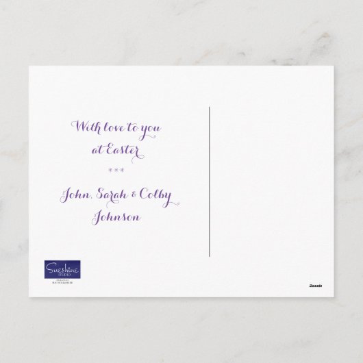 ハッピーイースターはがき/イースターチューリップ シーズンポストカード (裏面)