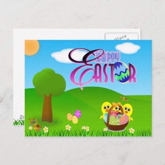 ハッピーイースターはがき シーズンポストカード (正面/裏面)