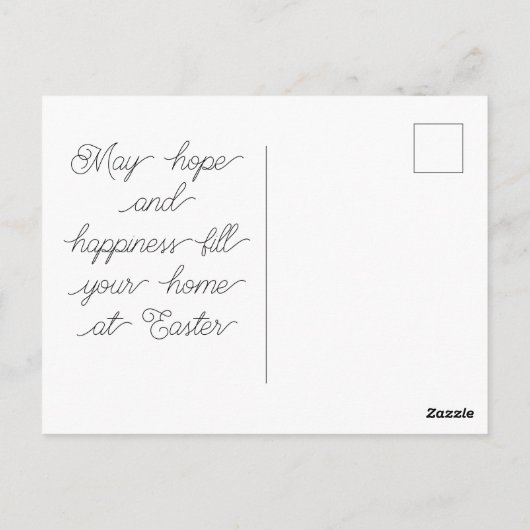 ハッピーイースターはがき（ソフトピンク） ポストカード (裏面)