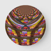 ハッピーイースターは挨拶に継ぎ目が無いグラフィックarを望みます ラウンド壁時計 (正面)