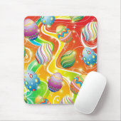 ハッピーイースターは装飾用のデザインに卵を投げつけます マウスパッド (マウス)