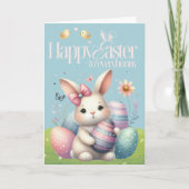 ハッピーイースターへEverbunnyかわいいカスタムイースター シーズンカード (正面)