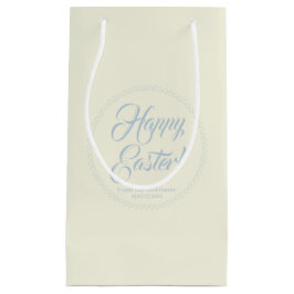 ハッピーイースターほこりっぽいブルークリーカスタムムの台本かわいい スモールペーパーバッグ