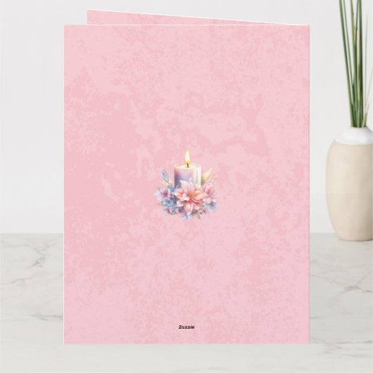 ハッピーイースターろうそく花 カード (裏面)